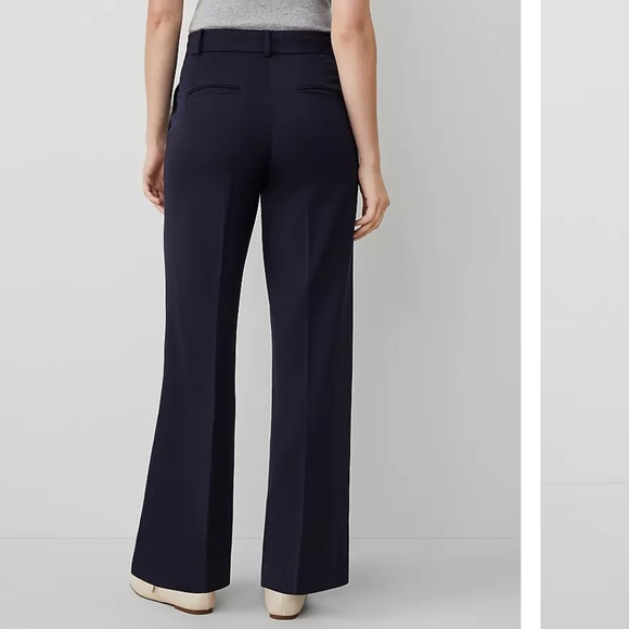 Ann Taylor Curvy Wide Leg Pants Navy NWOT - Picture 2 of 7